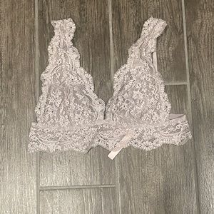 Grey/purple Victoria secret lace bralette
